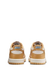 Nike Honeycomb Gold and White Youth Dunk Low Trainers - Image 7 of 10