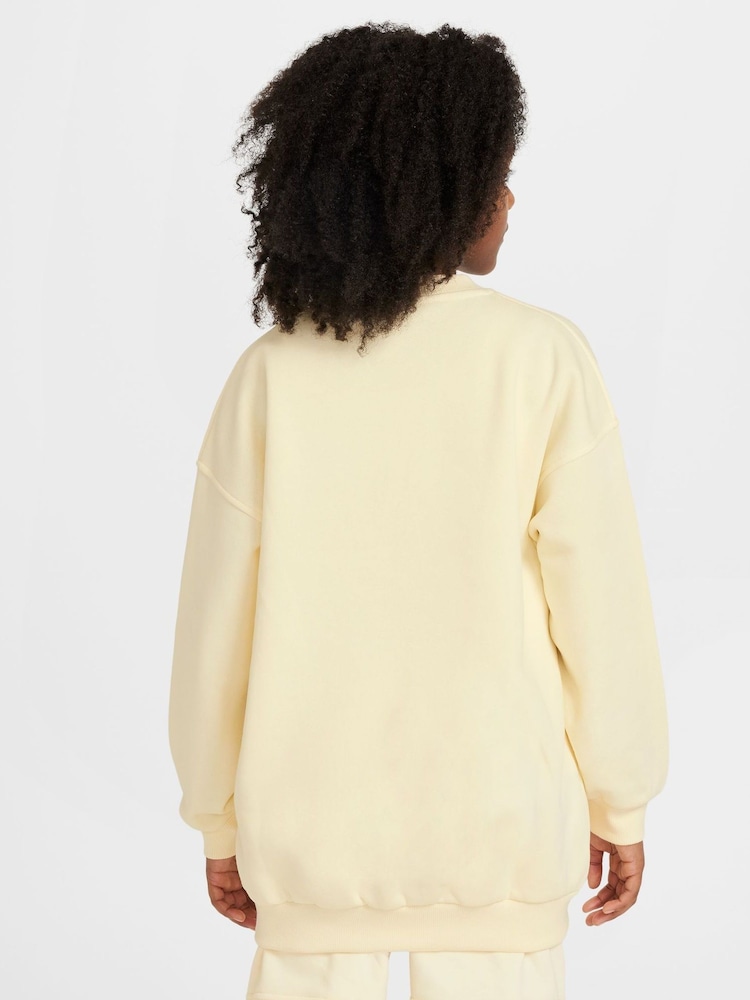 Crema de coco - Sudadera extragrande polar de Nike Club - Imagen 2 de 3