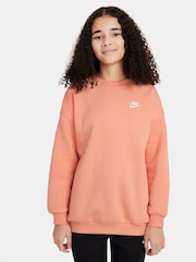 Nike Apricot Orange Oversized Club Fleece Sweatshirt - Image 1 of 3