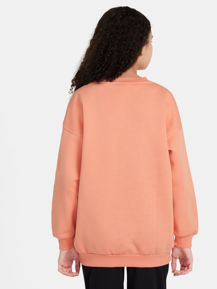 Nike Apricot Orange Oversized Club Fleece Sweatshirt - Image 2 of 3