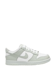 Nike White/Silver Grey Youth Dunk Low Trainers - Image 1 of 4
