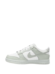 Nike White/Silver Grey Youth Dunk Low Trainers - Image 2 of 4