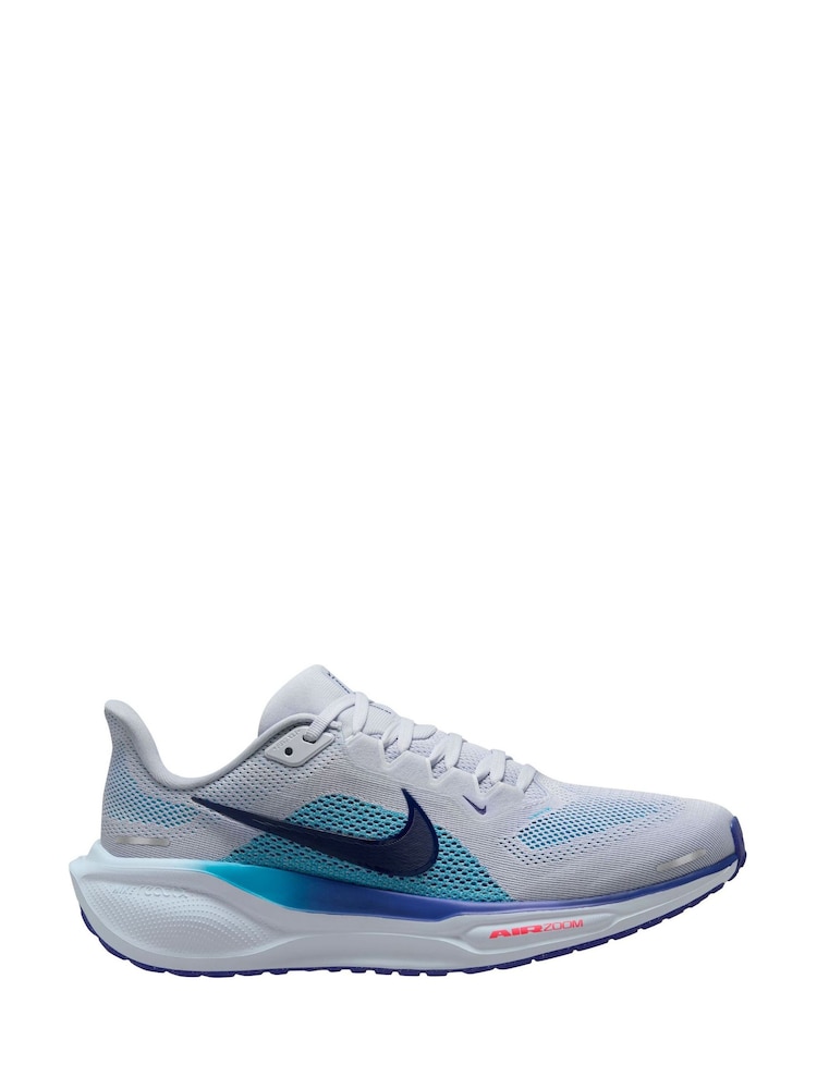 Nike Blue/White Pegasus 41 Road Running Trainers - Image 1 of 4
