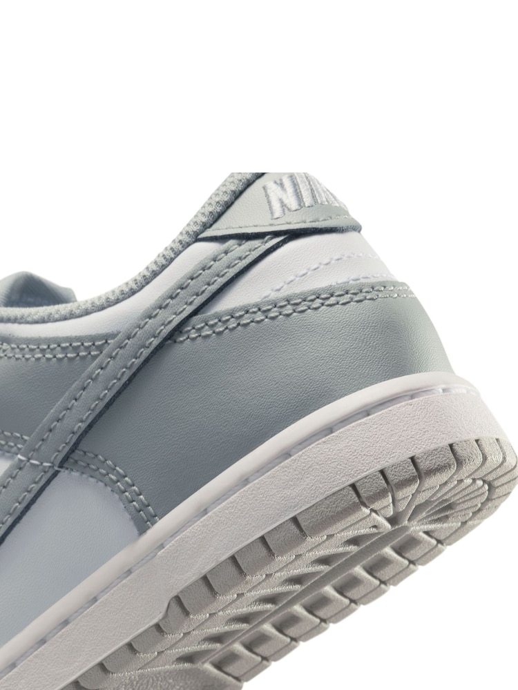 Nike Smoke Grey/White Junior Dunk Low Shoes - Image 10 of 10