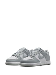 Nike Smoke Grey/White Junior Dunk Low Shoes - Image 5 of 10