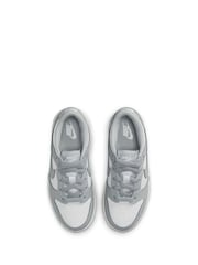 Nike Smoke Grey/White Junior Dunk Low Shoes - Image 6 of 10