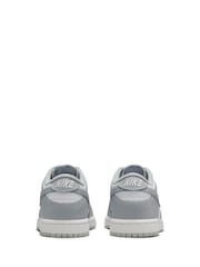 Nike Smoke Grey/White Junior Dunk Low Shoes - Image 7 of 10