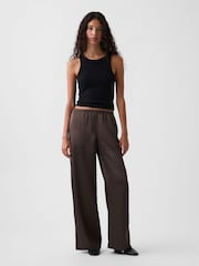Braun - Gap Satin Easy Wide-Leg Trousers - Bild 4 von 5