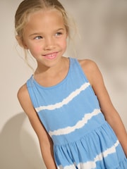Blue Tie Dye Strappy Summer Dress (3-16yrs) - Image 3 of 4