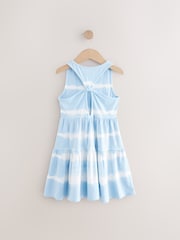 Albastru model tie dye - Rochie de vară cu bretele (3-16ani) - Imaginea 6 din 8