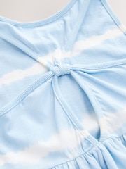 Albastru model tie dye - Rochie de vară cu bretele (3-16ani) - Imaginea 8 din 8