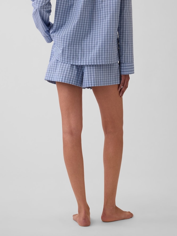 Blau - Gap Poplin Pyjamas Boxer Shorts - Bild 2 von 5