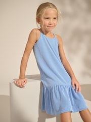 Blue Stripe Strappy Halter Summer Dress (3-16yrs) - Image 1 of 8