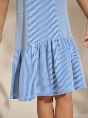 Blue Stripe Strappy Halter Summer Dress (3-16yrs) - Image 4 of 8