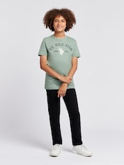 U.S. Polo Assn Green U.S. Polo Assn. Boys Blue Signature Arch Print 100% Cotton T-Shirt - Image 3 of 7