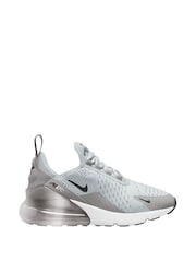 Nike Grey Silver Youth Air Max 270 Trainers - Image 1 of 3