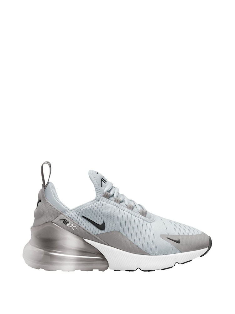 Nike Grey Silver Youth Air Max 270 Trainers - Image 1 of 3