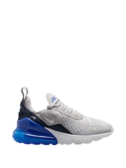 Nike Grey Blue Youth Air Max 270 Trainers - Image 1 of 4