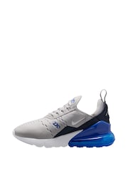 Nike Grey Blue Youth Air Max 270 Trainers - Image 2 of 4