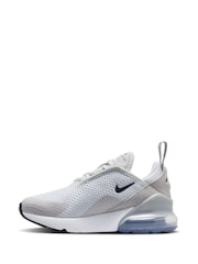 Nike Grey Silver Junior Air Max 270 Trainers - Image 3 of 10