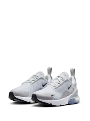 Nike Grey Silver Junior Air Max 270 Trainers - Image 5 of 10