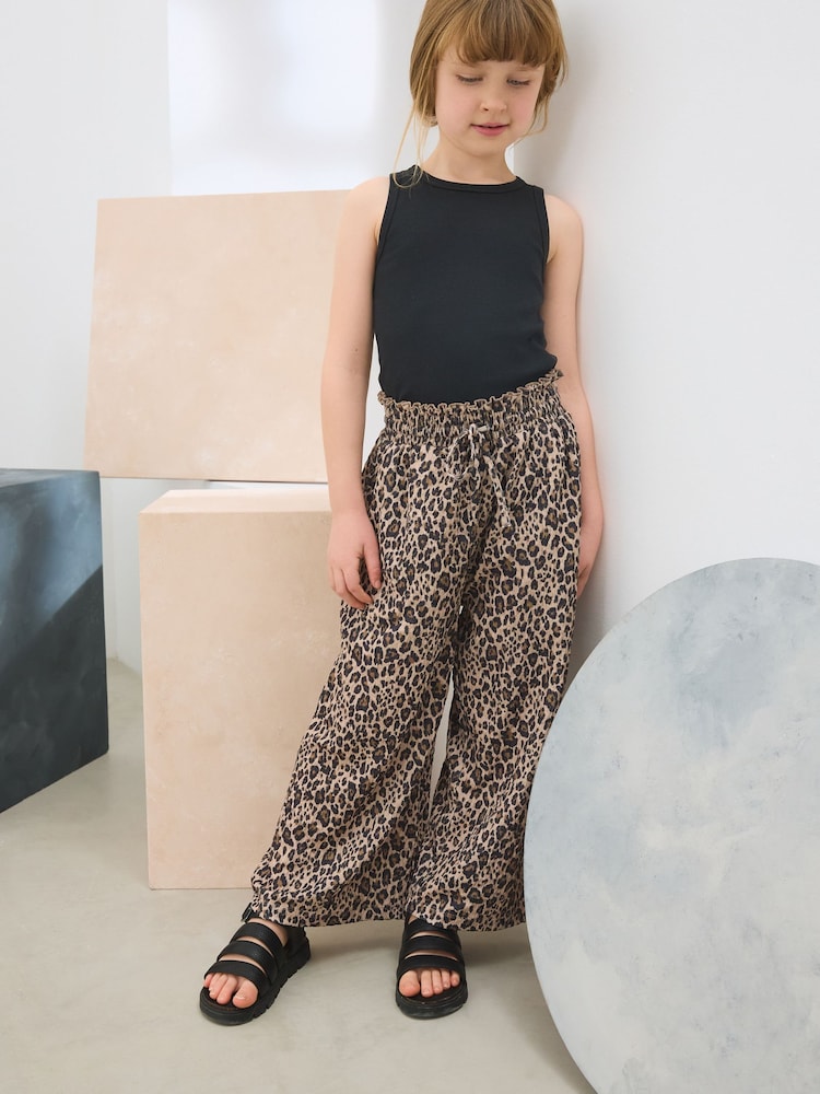 Animal Print Print Wide Leg Trousers (3-16yrs) - Image 1 of 3