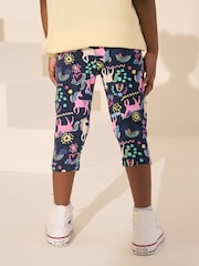 Navy Unicorn 1 Pack Cropped Leggings (3-16yrs) - Image 3 of 3