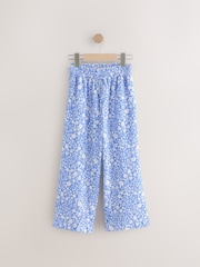 Blue Floral Print Wide Leg Trousers (3-16yrs) - Image 5 of 9