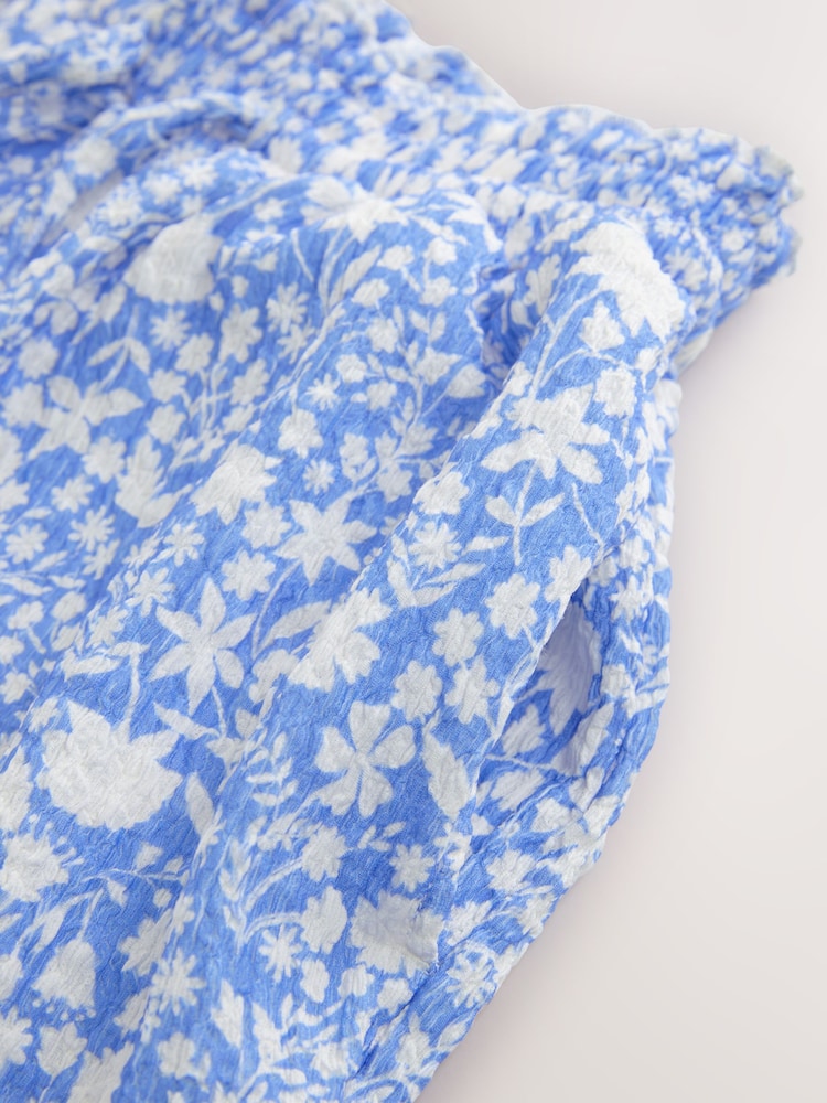 Blue Floral Print Wide Leg Trousers (3-16yrs) - Image 8 of 9