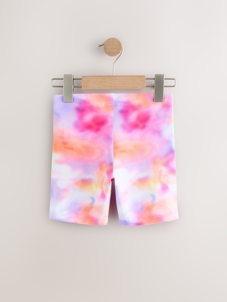 Lilac/White/Rainbow Cycle Shorts 3 Pack (3-16yrs) - Image 3 of 7