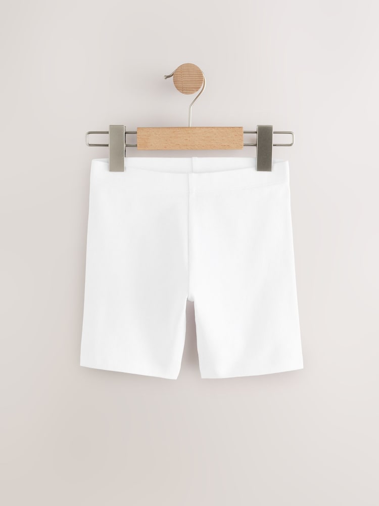 Lilac/White/Rainbow Cycle Shorts 3 Pack (3-16yrs) - Image 5 of 7