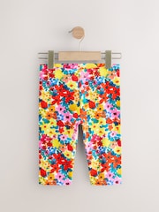 Floral/Pink 4 Pack Cropped Leggings (3-16yrs) - Image 2 of 8