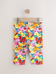 Floral/Pink 4 Pack Cropped Leggings (3-16yrs) - Image 3 of 8