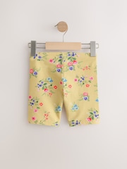 Amarillo floral - Pantalones cortos de ciclista (3-16 años) - Imagen 2 de 4