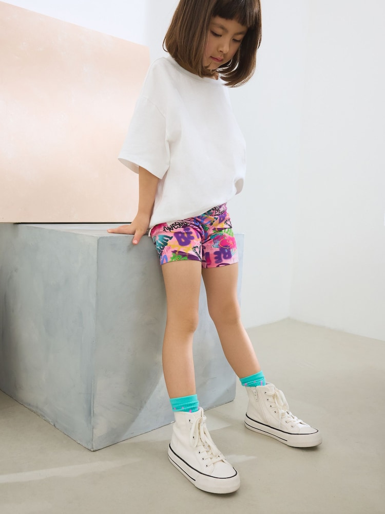 Pink Graffiti Cycle Shorts (3-16yrs) - Image 4 of 4