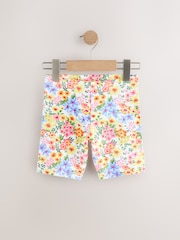 Pink/Blue Floral Cycle Shorts 3 Pack (3-16yrs) - Image 2 of 7