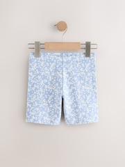 Pink/Blue Floral Cycle Shorts 3 Pack (3-16yrs) - Image 4 of 7