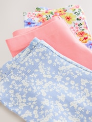 Pink/Blue Floral Cycle Shorts 3 Pack (3-16yrs) - Image 7 of 7