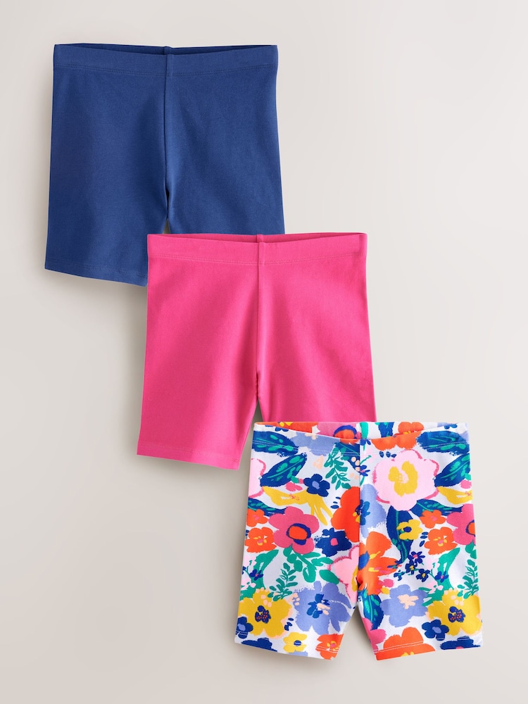 Multi Flower Cycle Shorts 3 Pack (3-16yrs) - Image 1 of 7