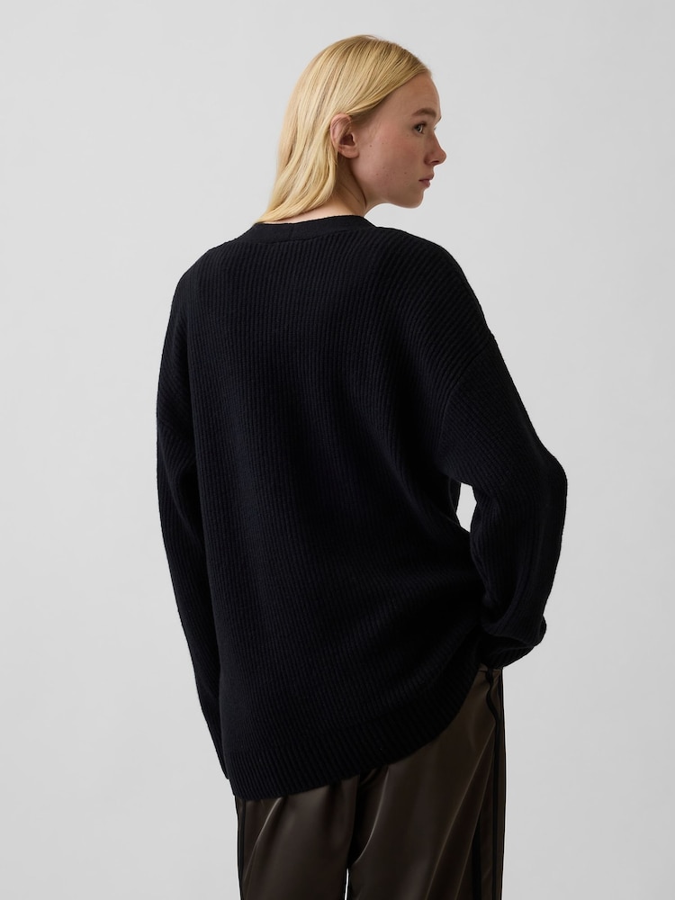 Gap Black CashSoft Oversized Cardigan - Image 2 of 4