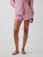 Rosa, kariert - Gap Poplin Pyjamas Boxer Shorts - Bild 1 von 5