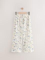 Cream Floral Print Wide Leg Trousers (3-16yrs) - Image 4 of 5