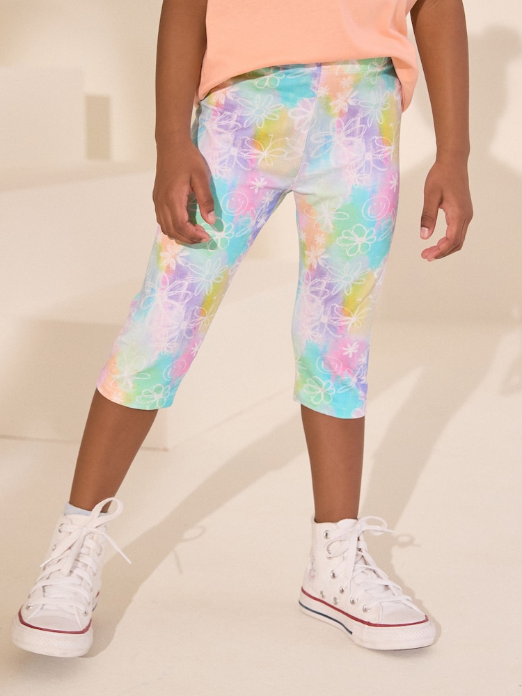 Tie Dye 1 Pack Cropped Leggings (3-16yrs) - Image 1 of 3 Tie Dye 1 Pack Cropped Leggings (3-16yrs) - Image 1 of 3