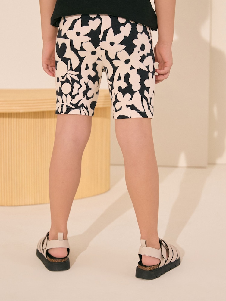 Black/White Stampy Cycle Shorts (3-16yrs) - Image 2 of 3