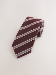 Red Slim Pattern Tie - Image 1 of 3