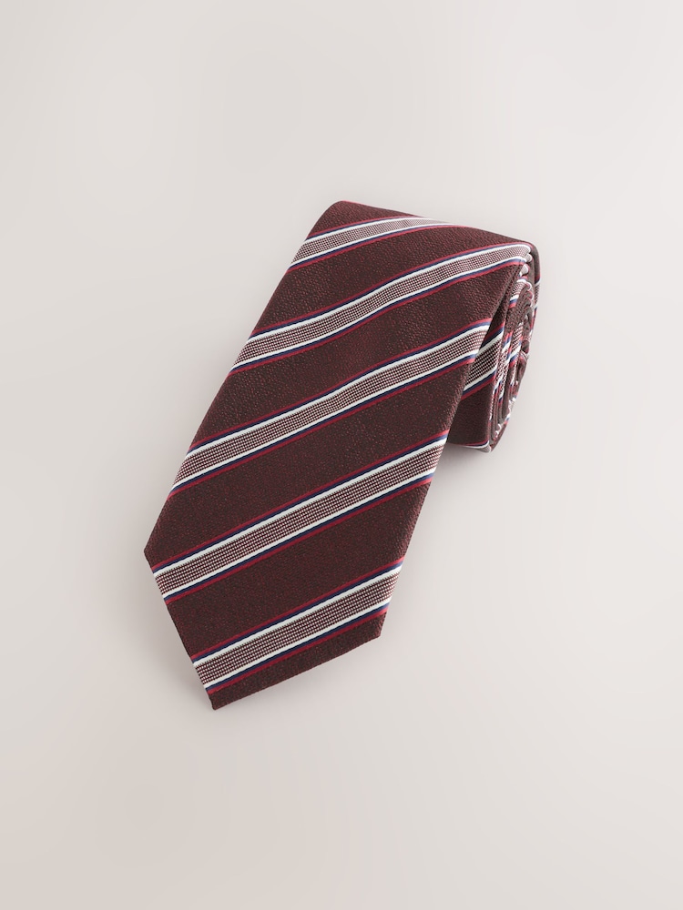 Red Slim Pattern Tie - Image 1 of 3