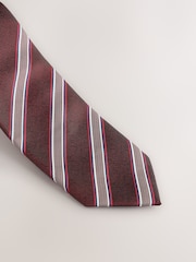 Red Slim Pattern Tie - Image 2 of 3