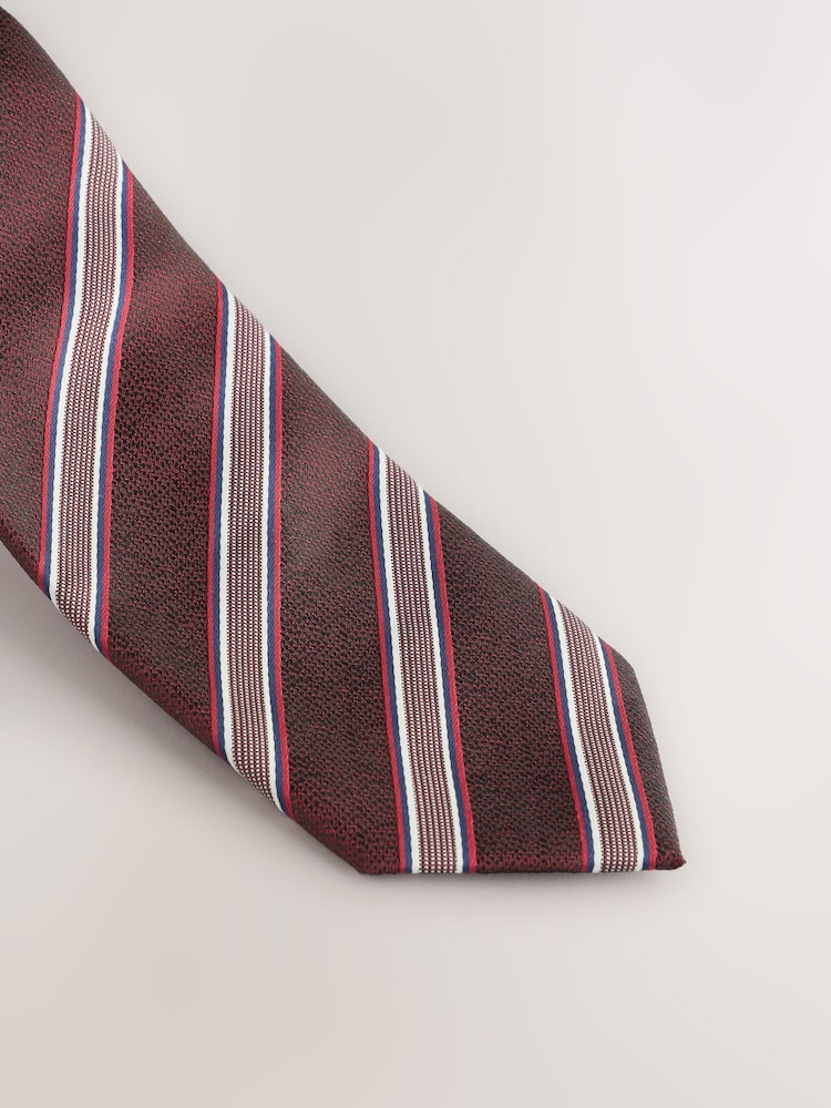 Red Slim Pattern Tie - Image 2 of 3