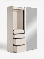 White Sloane Glass 1.5m Sliding Wardrobe - Image 11 of 11