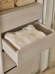 White Sloane Glass 1.5m Sliding Wardrobe - Image 4 of 11